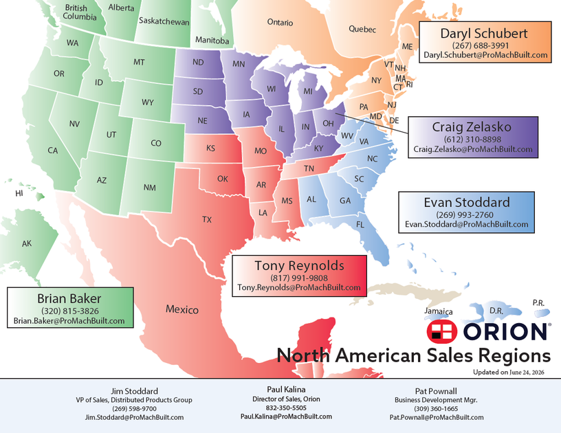 Orion Sales Map